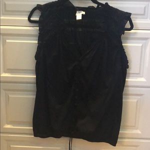 Loft navy sleeveless blouse